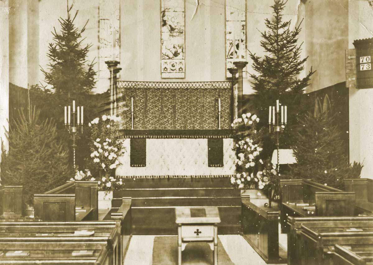 Christmas at St Mary, Guarlford, just before the Great War