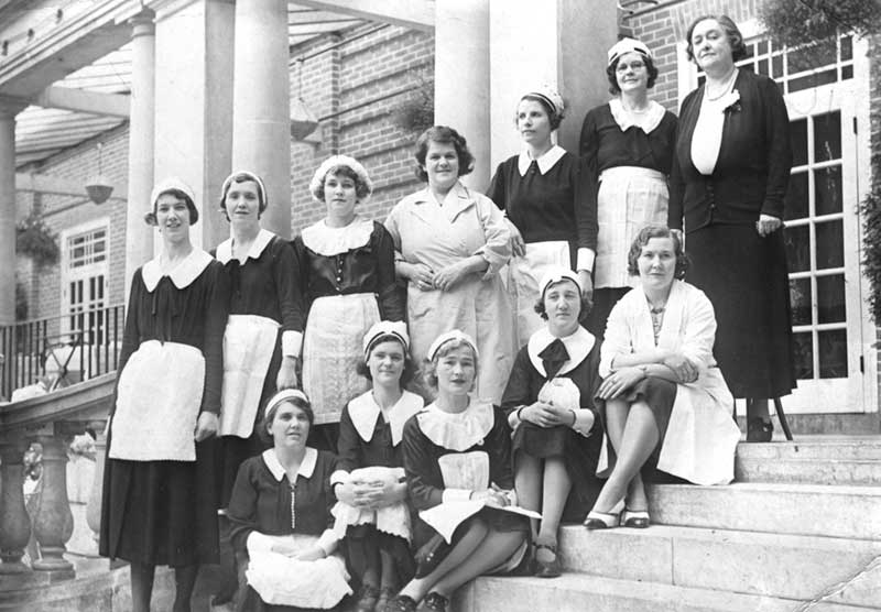 Amy's older sister Alice (Betty) worked for a time at the Malvern Winter Gardens, seen third from right in back row of photograph