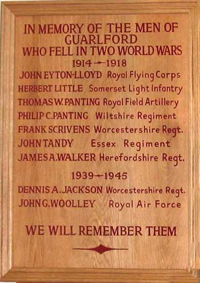 Guarlford Roll of Honour