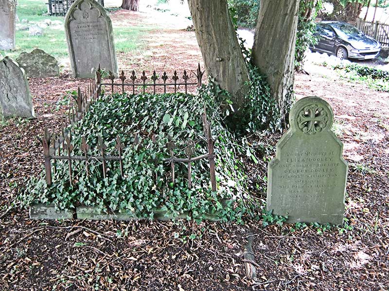 The graves of Mary Garlike and Eliza Dooley