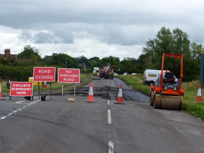 Road Works on Guarlford Road